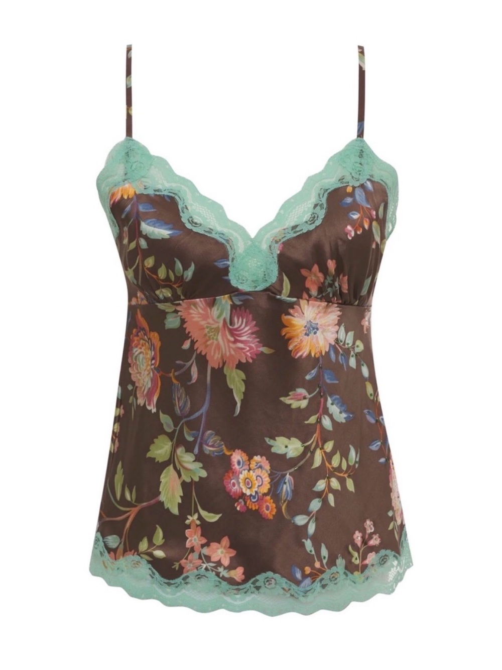 Gold Hawk Floral Sparkle Lace Cami